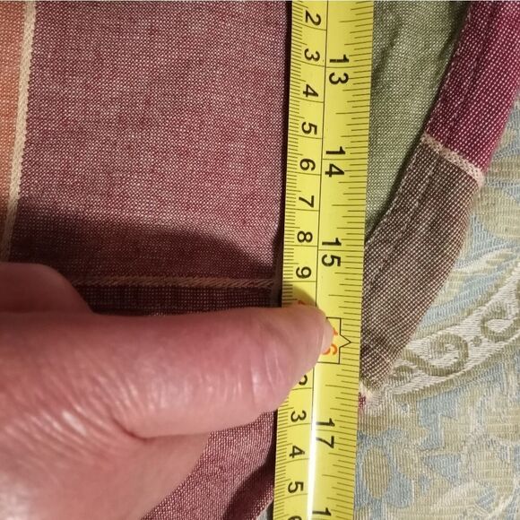 Fashion Bug 14/16 BlendCotton Plaid Longsleeves Button Up Women's Shirt - Picture 7 of 8